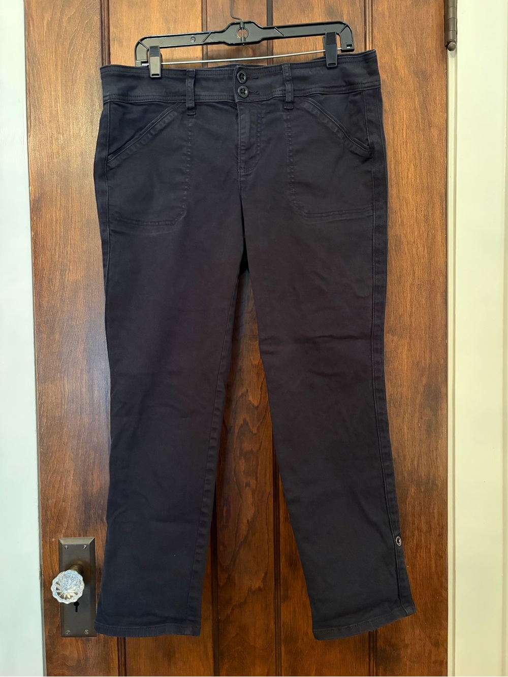 Torrid Convertible Crop Pants Women’s Size 14 Aviator Skinny Black Twill